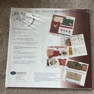 Creative Memories Pocket Pages with White and Red Accents
